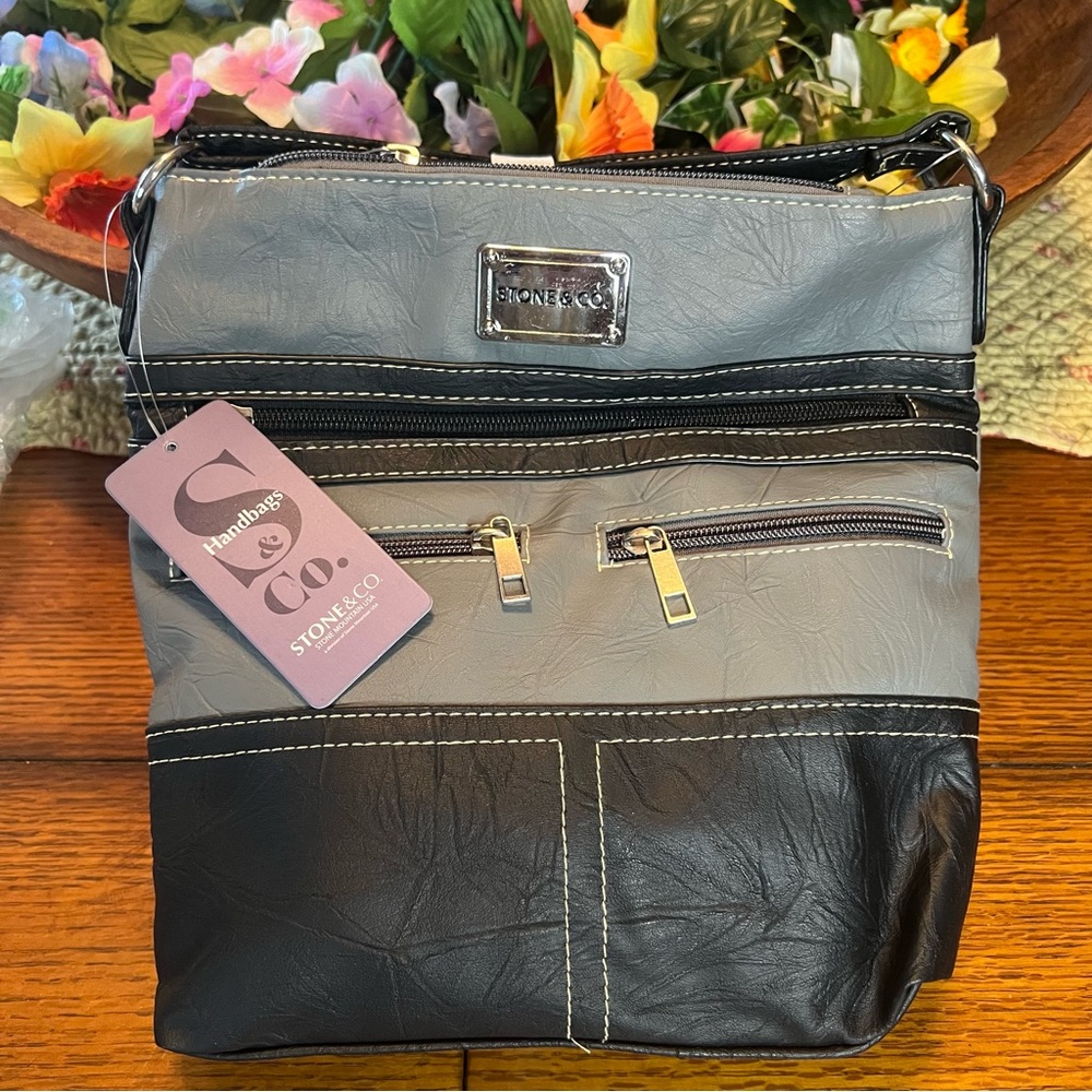 Stone & Co. Nancy vinyl Lydia midi bag